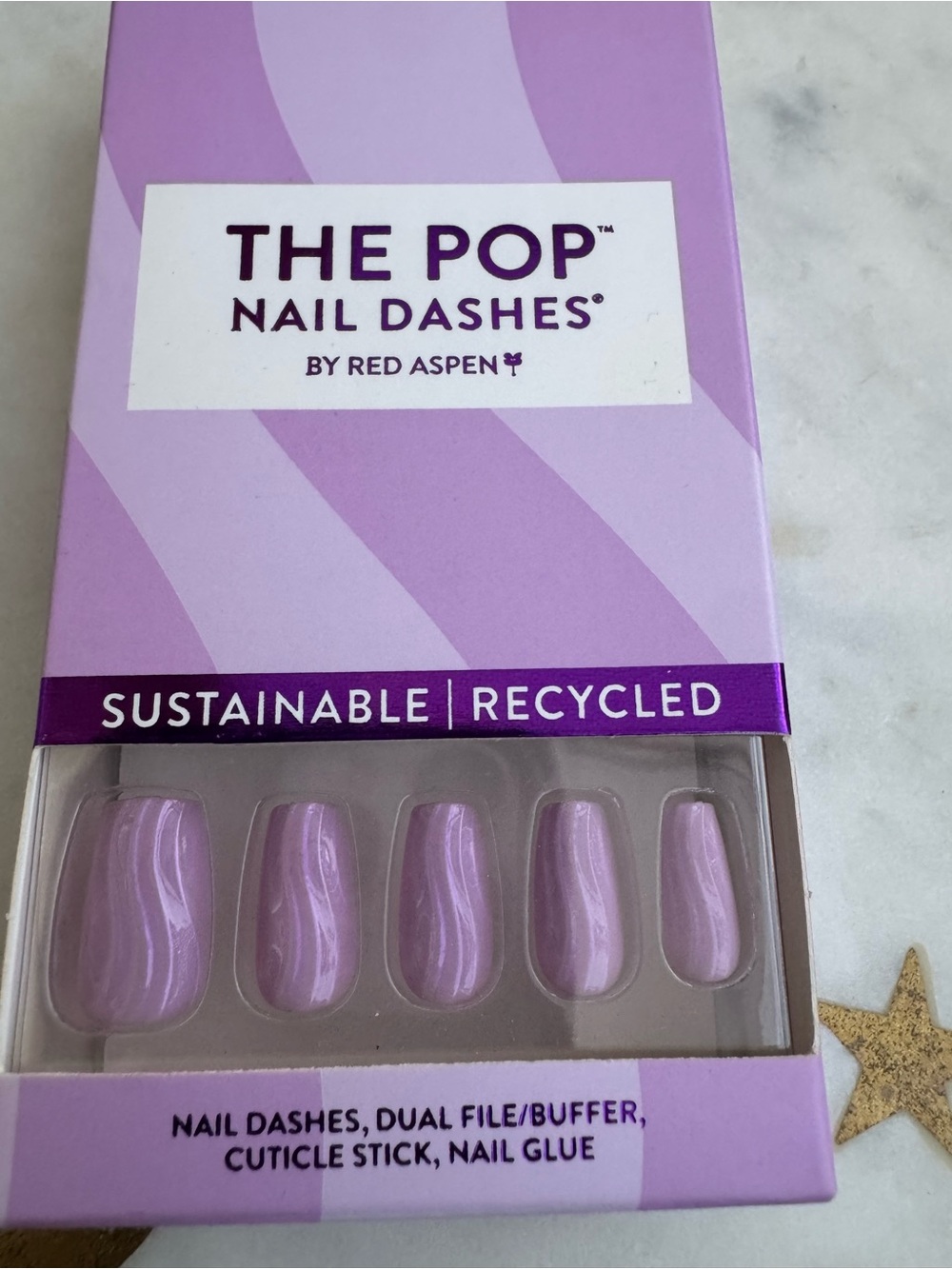 The Pop Nail Dashes by Red Aspen — Lilac Press-On Nails